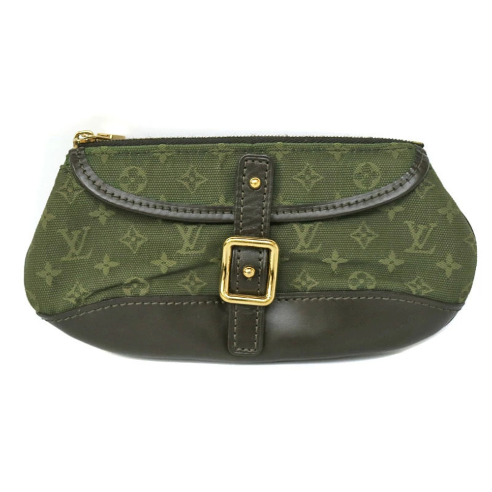 Louis Vuitton Ansofie Cosmetics Accessory Case Shoulder Bag Leather Green